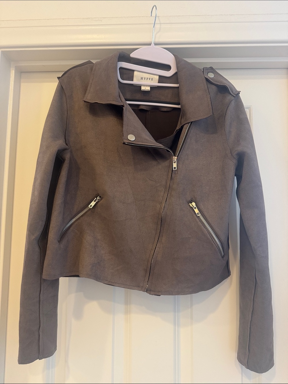 HYFVE Faux Suede Moto Jacket